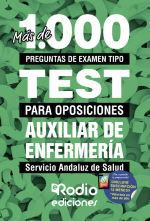 SAS 2024. TCAE. SERVICIO ANDALUZ DE SALUD. MÁS DE 1.000 PREGUNTAS DE EXAMEN TIPO TEST PAR 978841743