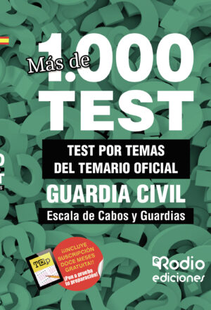 GUARDIA CIVIL 2024. ESCALA DE CABOS Y GUARDIAS. TEST DEL TEMARIO OFICIAL. MÁS DE MIL PREG