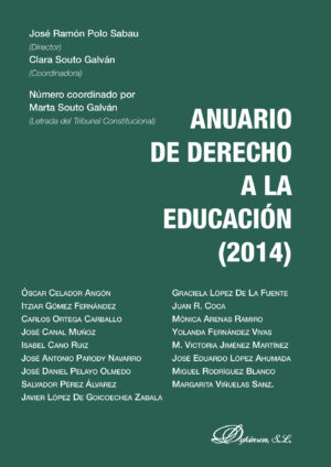 ANUARIO DE DERECHO A LA EDUCACIÓN 2014. 9788490858929