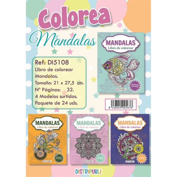 MANDALAS LIBRO DE COLOREAR RELAJACION ANTIESTRES 8436049005676