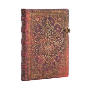 LIBRETA MIDI CON SEGURO CARMIN EQUINOXE - LINEAS 9781439726877