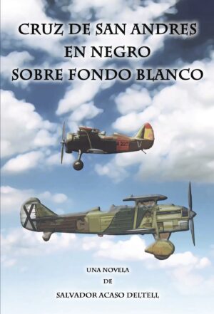 CRUZ DE SAN ANDRÉS EN NEGRO SOBRE FONDO BLANCO