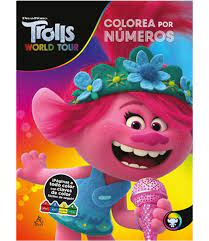 TROLLS WT COLOREA CON NUMEROS