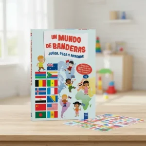 UN MUNDO DE BANDERAS JUEGA PEGA Y APRENDE (195 STICKERS) (+6)