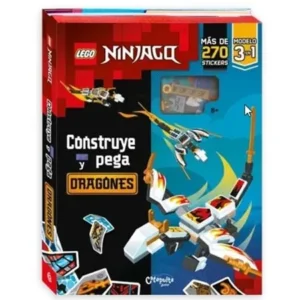 CONSTRUYE Y PEGA DRAGONES (LEGO NINJAGO) (MAS DE 270 STICKERS